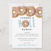 Modern Donut Boys Baby shower Sprinkle Bedankkaart (Voorkant)