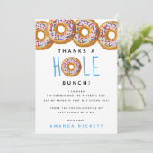 Modern Donut Boys Baby shower Sprinkle Bedankkaart (Staand voorkant)