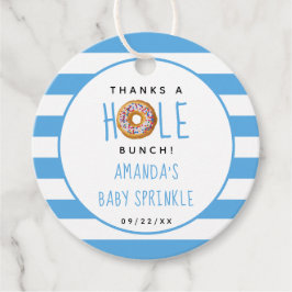 Modern Donut Boys Baby shower Sprinkle Bedankt Bedankjes Labels