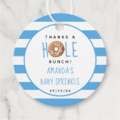 Modern Donut Boys Baby shower Sprinkle Bedankt Bedankjes Labels (Voorkant)