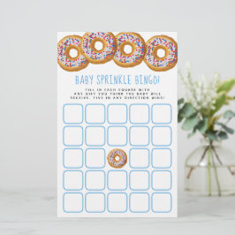 Modern Donut Boys Baby shower Sprinkle Bingo
