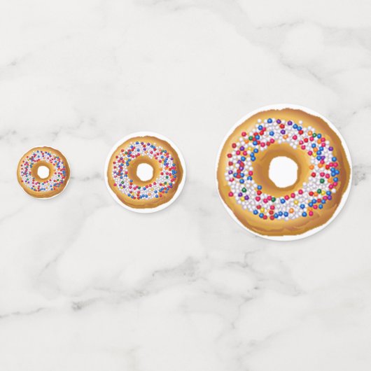 Modern Donut Boys Baby shower Sprinkle Confetti (Achterkanten)