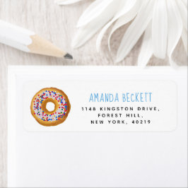 Modern Donut Boys Baby shower Sprinkle Etiket