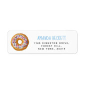 Modern Donut Boys Baby shower Sprinkle Etiket (Voorkant)
