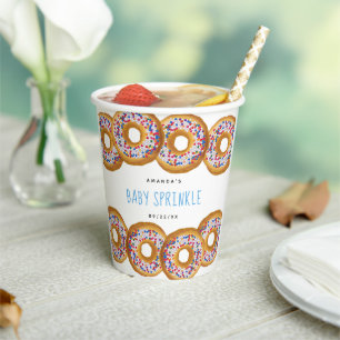 Modern Donut Boys Baby shower Sprinkle Papieren Bekers