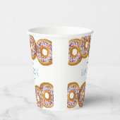 Modern Donut Boys Baby shower Sprinkle Papieren Bekers (Rechts)
