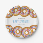Modern Donut Boys Baby shower Sprinkle Papieren Bordje (Voorkant)