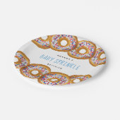Modern Donut Boys Baby shower Sprinkle Papieren Bordje (Gekanteld)