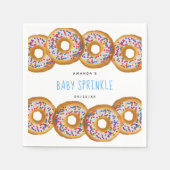 Modern Donut Boys Baby shower Sprinkle Servet (Voorkant)