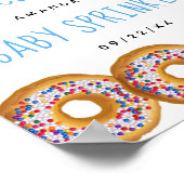 Modern Donut Boys Baby shower Sprinkle Welkom Poster (Hoek)