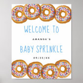 Modern Donut Boys Baby shower Sprinkle Welkom Poster (Voorkant)