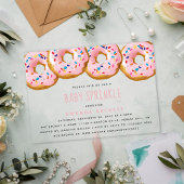Modern Donut Girls Baby shower Sprinkle Acryl Uitnodigingen