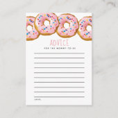 Modern Donut Girls Baby shower Sprinkle Advieskaart (Voorkant)