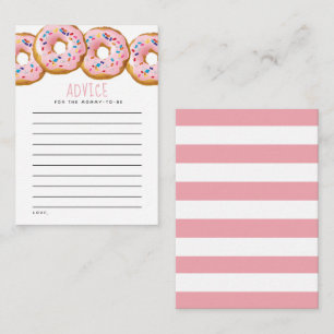 Modern Donut Girls Baby shower Sprinkle Advieskaart