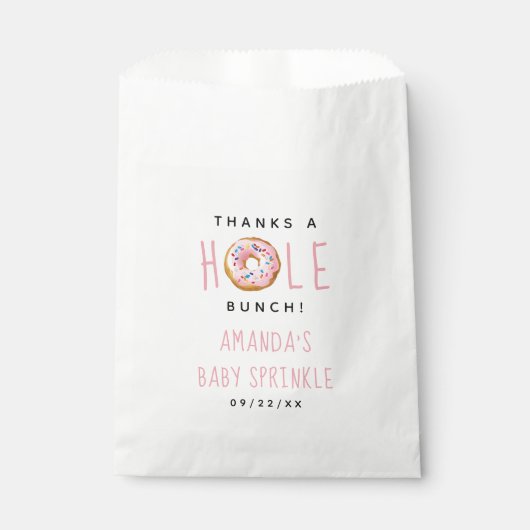 Modern Donut Girls Baby shower Sprinkle Bedankt Bedankzakje (Voorkant)