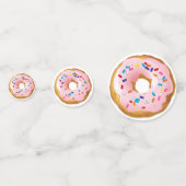 Modern Donut Girls Baby shower Sprinkle Confetti (Achterkanten)