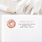 Modern Donut Girls Baby shower Sprinkle Etiket (Insitu)