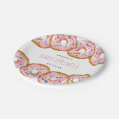 Modern Donut Girls Baby shower Sprinkle Papieren Bordje (Gekanteld)