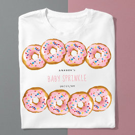 Modern Donut Girls Baby shower Sprinkle T-shirt