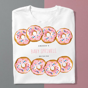 Modern Donut Girls Baby shower Sprinkle T-shirt