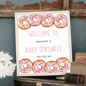 Modern Donut Girls Baby shower Sprinkle Welkom Poster