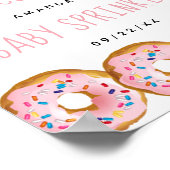 Modern Donut Girls Baby shower Sprinkle Welkom Poster (Hoek)