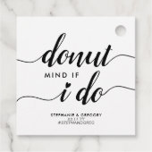 Modern Donut Mind Als ik Hart Script Bruiloft Bedankjes Labels (Achterkant)