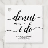 Modern Donut Mind Als ik Hart Script Bruiloft Bedankjes Labels (Voorkant)