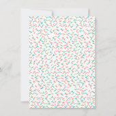 Modern Donut Sprinkles Baby shower Invitation Kaar Kaart (Achterkant)