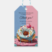 Modern Donut Sprinkles Genderneutraal Baby shower Cadeaulabel (Voorkant)