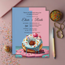 Modern Donut Sprinkles Genderneutraal Baby shower