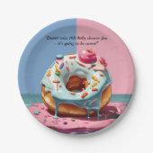 Modern Donut Sprinkles Genderneutraal Baby shower Papieren Bordje (Voorkant)