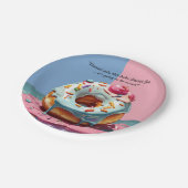 Modern Donut Sprinkles Genderneutraal Baby shower Papieren Bordje (Gekanteld)