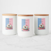 Modern Donut Sprinkles Genderneutraal Baby shower Voedselcontainer Etiket (Flessen)