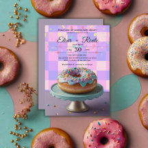 Modern Donut Sprinkles Geruit Baby shower