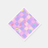 Modern Donut Sprinkles Geruit Baby shower Servet (Hoek)