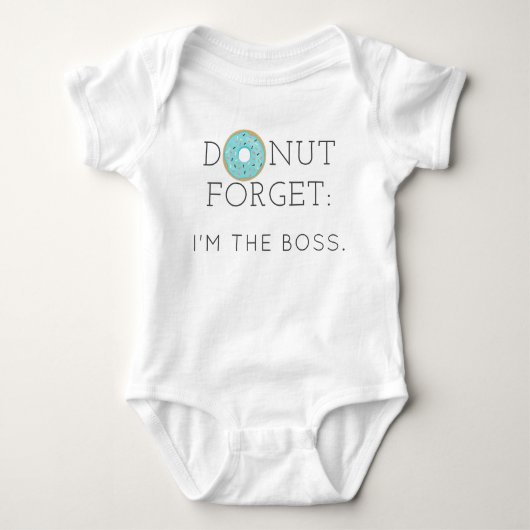 Modern Donut Vergeet Baby bodysuit uit één stuk (Voorkant)