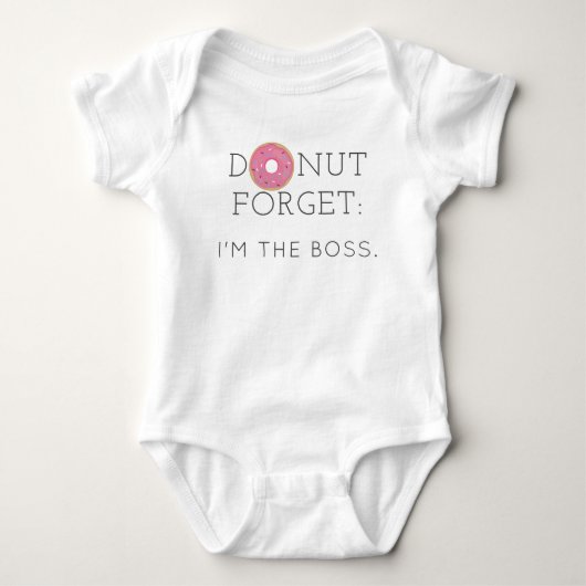 Modern Donut Vergeet Baby bodysuit uit één stuk (Voorkant)