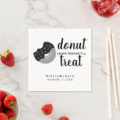 Modern donut verlof zonder traktatie bruiloft guns servet (Insitu)