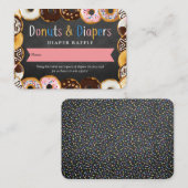 Modern Donuts & Diapers Baby shower Sprinkl Raffle Informatiekaartje (Voorkant / Achterkant)