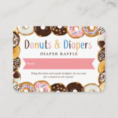 Modern Donuts & Diapers Baby shower Sprinkl Raffle Informatiekaartje (Voorkant)