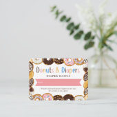 Modern Donuts & Diapers Baby shower Sprinkl Raffle Informatiekaartje (Staand voorkant)