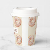 Modern Donuts Pattern With Name or Text Papieren Bekers (Rechts)