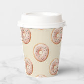 Modern Donuts Pattern With Name or Text Papieren Bekers (Voorkant)