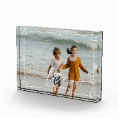 Modern Doodle Heart Love Oma Keepsake Fotoblokken (Rechts)