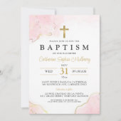 Modern doopsel meisje uitnodiging (Voorkant)