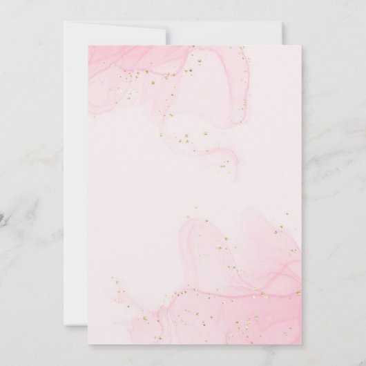 Modern doopsel meisje uitnodiging (Achterkant)