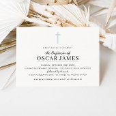 MODERN DOOPSEL minimal cross eenvoudig bord blauw Kaart