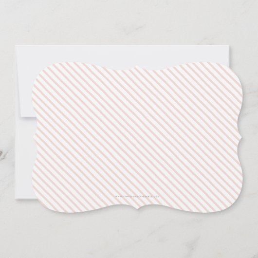 MODERN DOOPSEL Minimale kruis eenvoudig bord roze  Kaart (Achterkant)