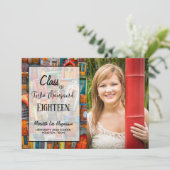 Modern Doors Quote 2 Foto High School Afstuderen Aankondiging (Staand voorkant)